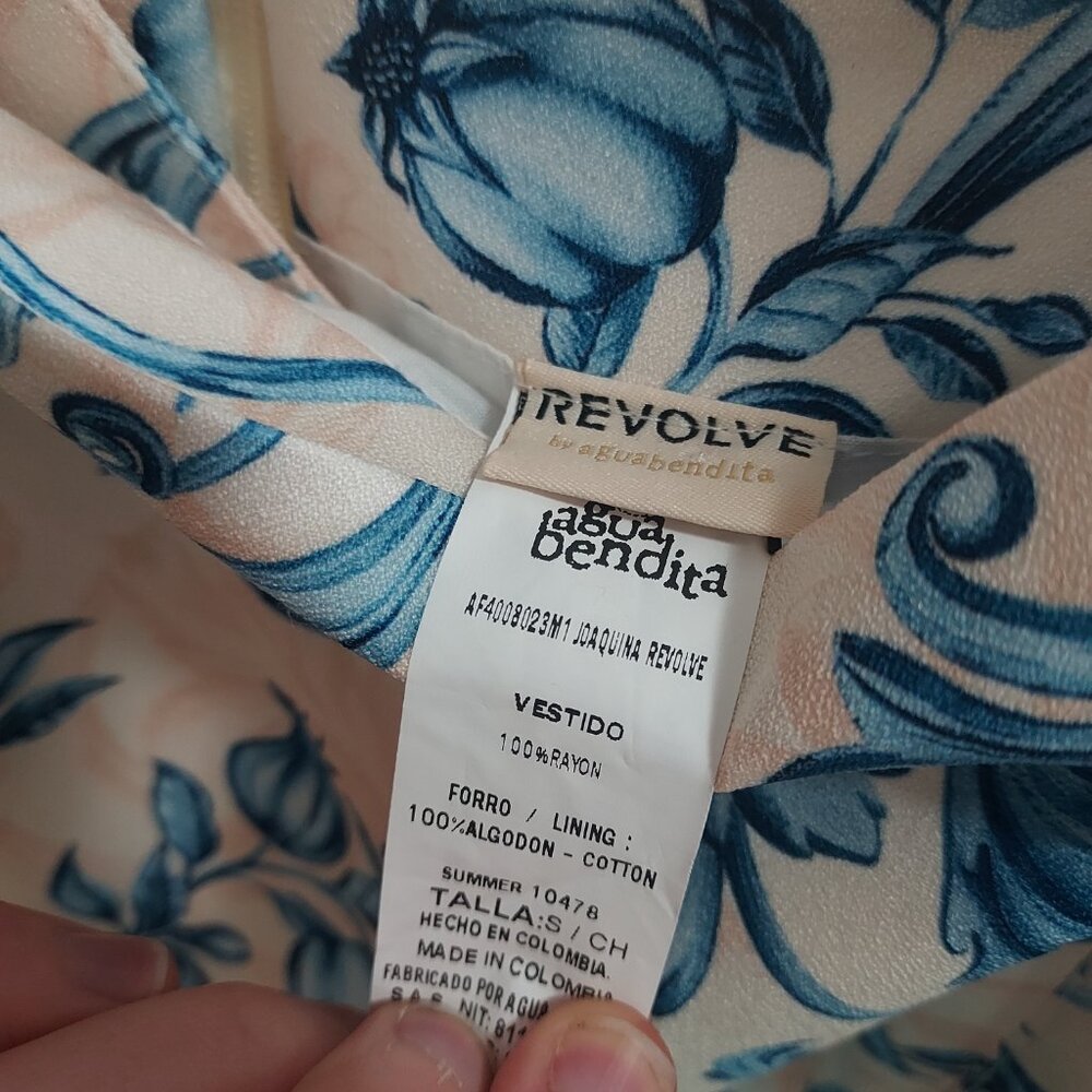 Agua Bendita Blue Floral Joaquina Dress - Picture 2 of 7